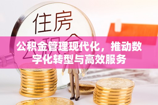北区公积金管理现代化，推动数字化转型与高效服务