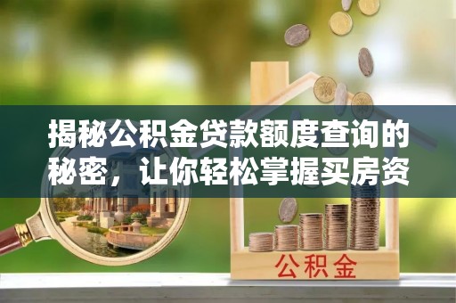 北区揭秘公积金贷款额度查询的秘密，让你轻松掌握买房资金规划